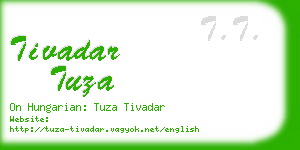 tivadar tuza business card